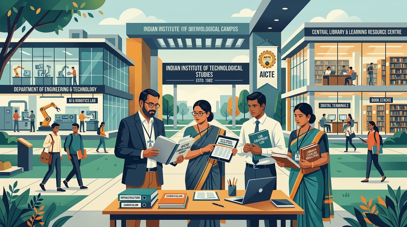 AICTE inspection and compliance in an Indian technical education institution